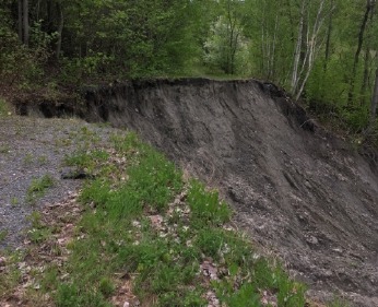 Photo d'un glissement de terrain