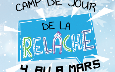 Encore 10 places disponibles au camp de jour de la relâche
