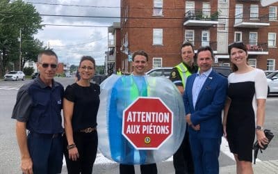 Une activité de sensibilisation au respect du passage pour piétons à Shawinigan