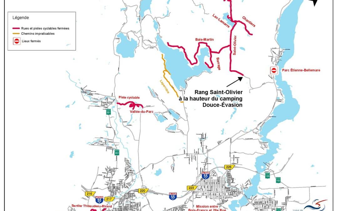 État de situation à Shawinigan mardi
