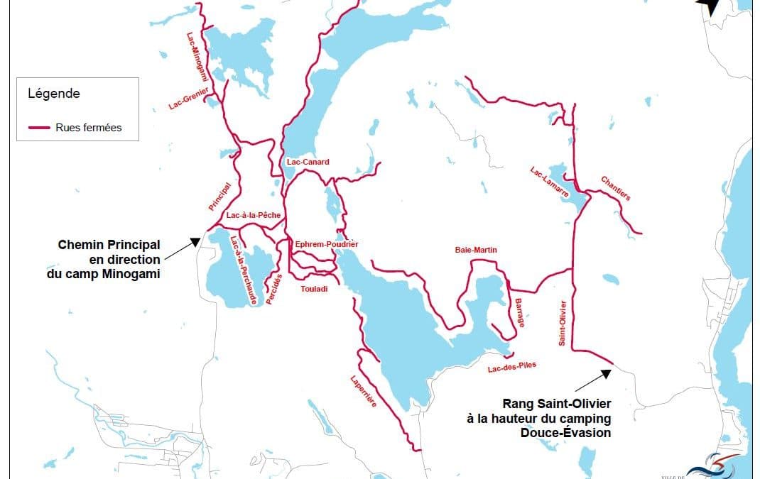 Routes fermées ou impraticables et équipes à pied d’œuvre sur le territoire