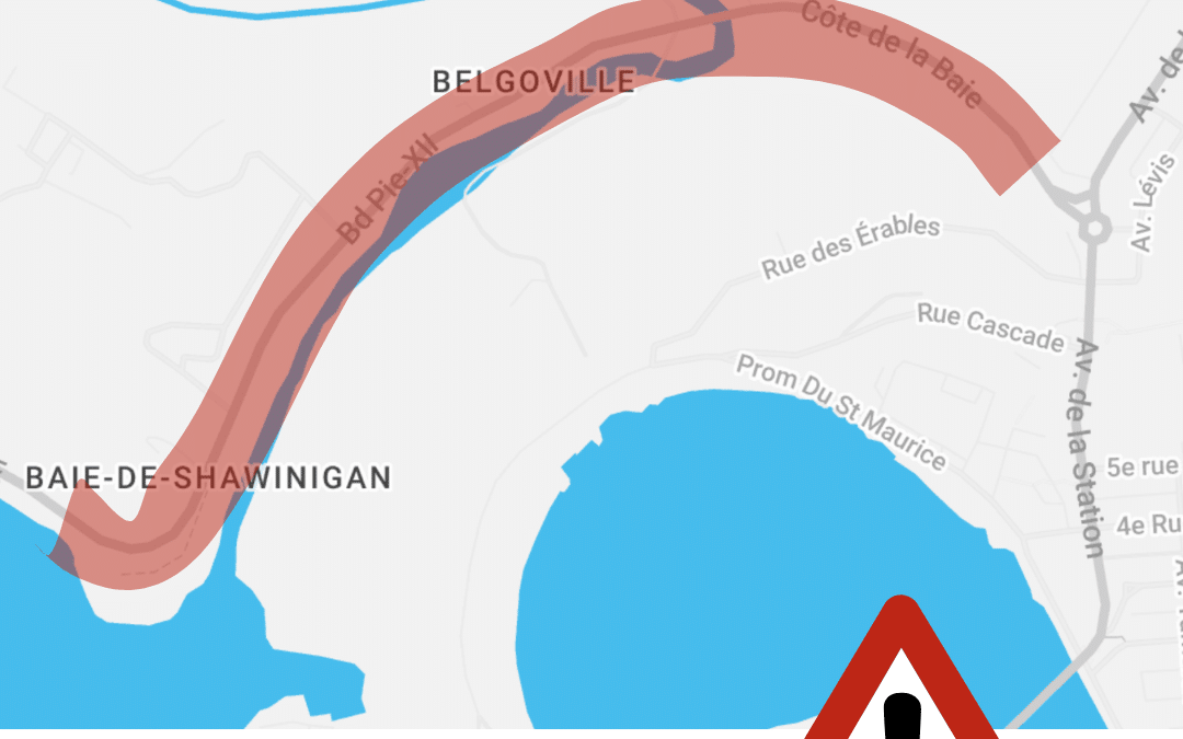Fermeture de la route 153