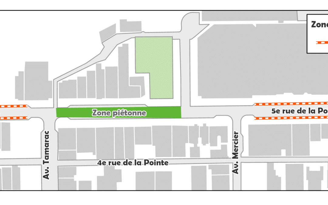 Travaux de marquage des espaces de stationnements sur la 5e rue de la Pointe