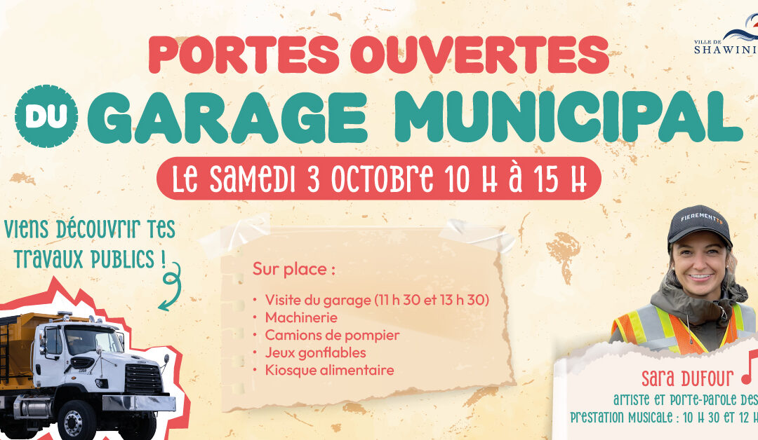 Portes ouvertes du garage municipal : on t’attend le 3 octobre, 10 h à 15 h !
